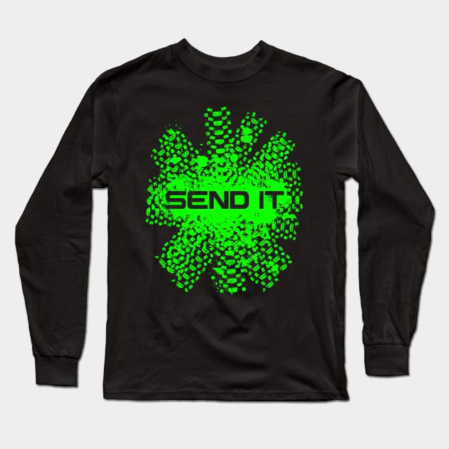 Send It Mountain Biking Long Sleeve T-Shirt by Dragonbudgie